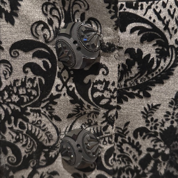 Uncle Frank Ladies Jacket.  Size M.  Black/Grey. Button Front. Poly Blend. - Picture 4 of 10